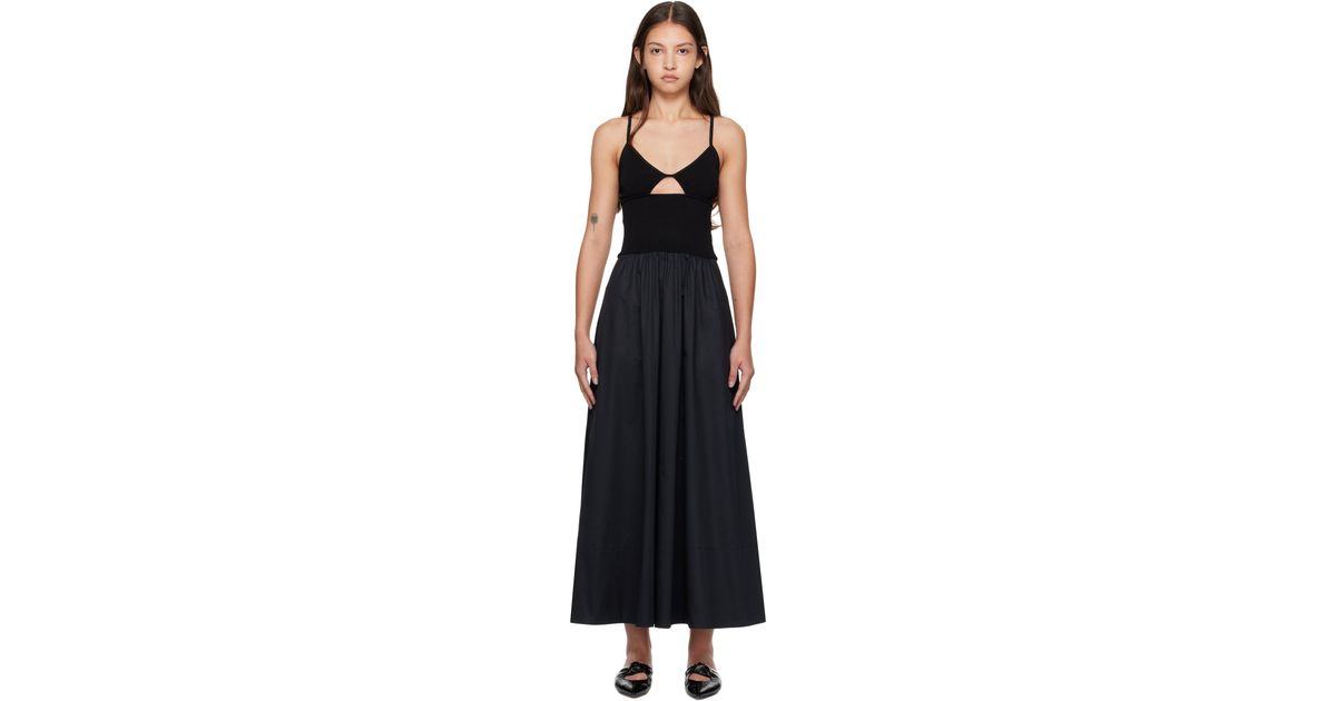 St. Agni Knit Cami Midi Dress in Black | Lyst Australia