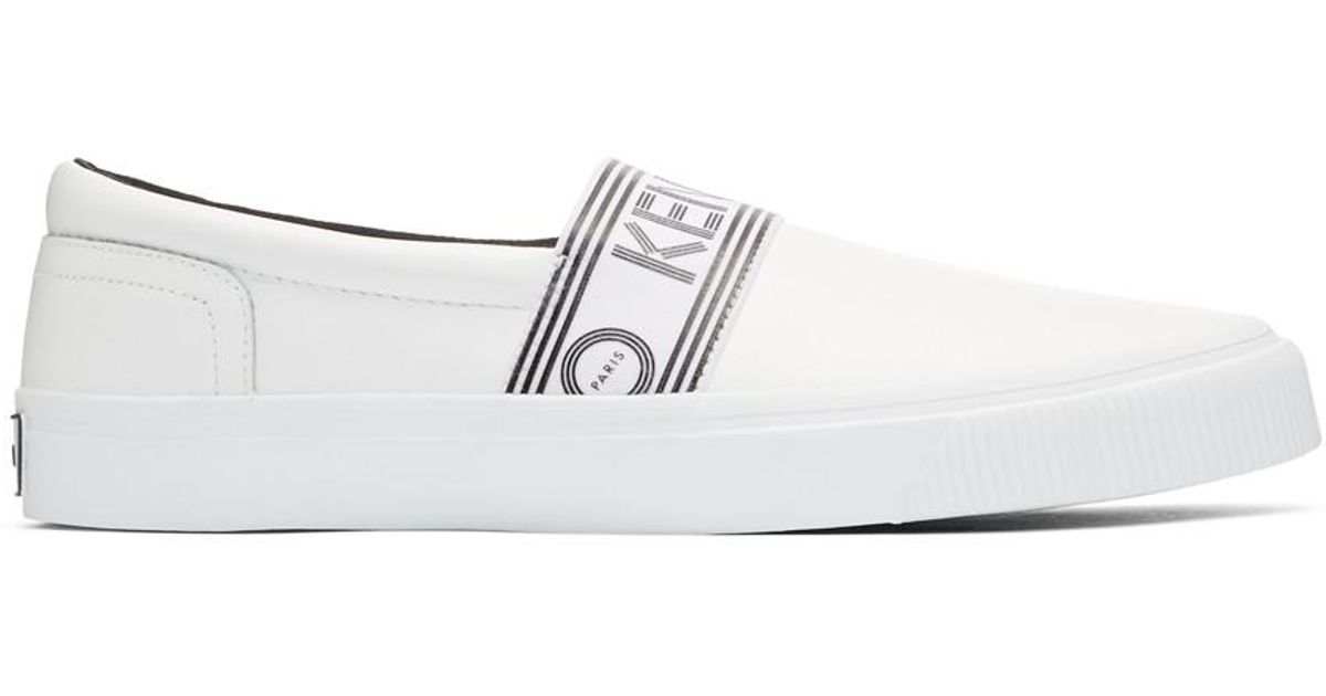 kenzo white slip on