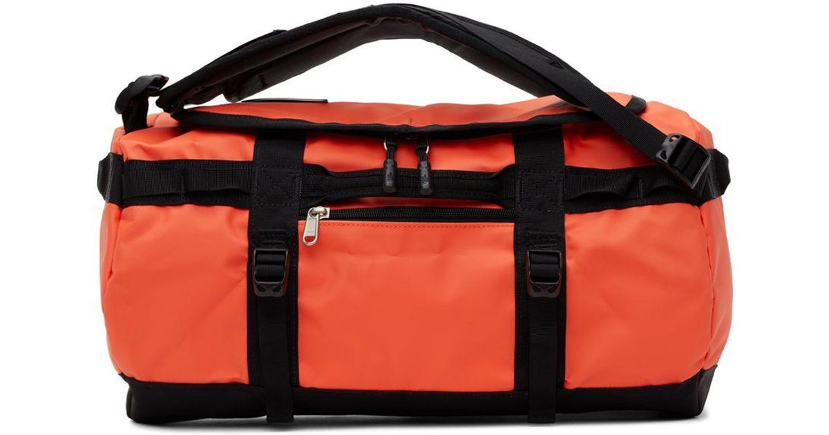 The North Face Orange Xs Base Camp Travel Bag in Black | Lyst