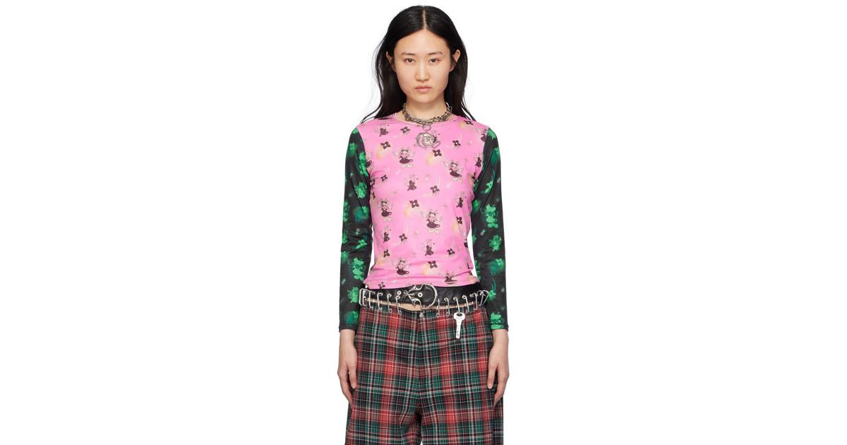 CHOPOVA LOWENA ピンク Neon Swoosh 長袖Tシャツ