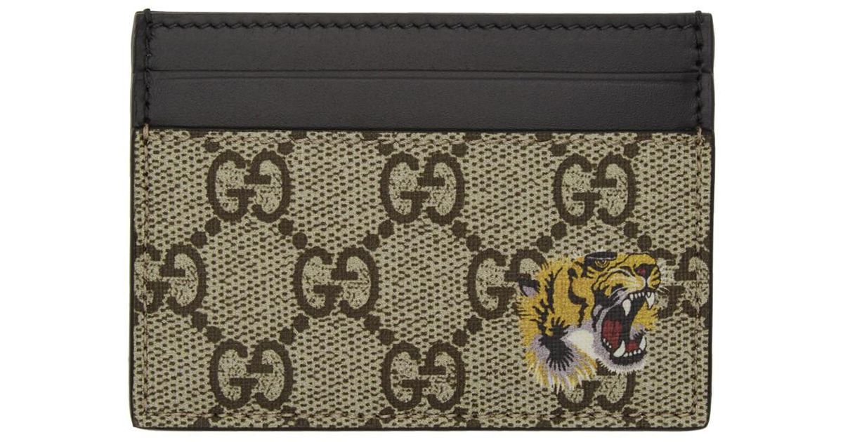 Gucci Canvas Beige Gg Supreme Tiger 