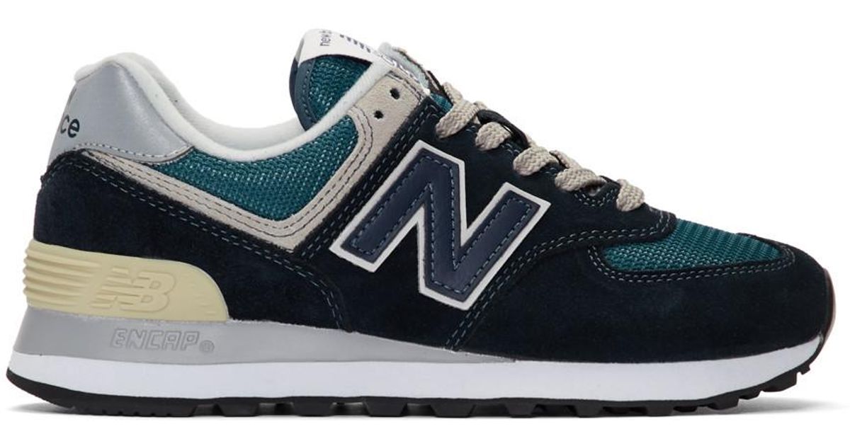 navy blue new balance 574