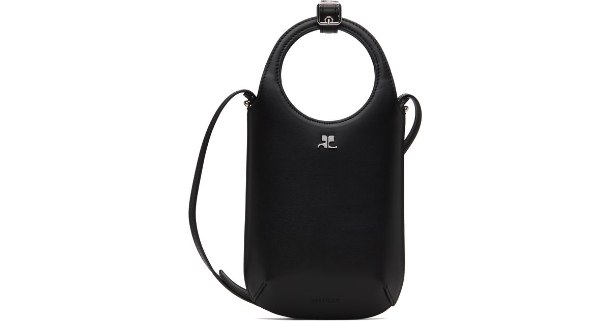 トートバッグ Courreges Slim Holy Handbag - Courreges - Satin - Black SLIM HOLY SATIN BAG - courrèges