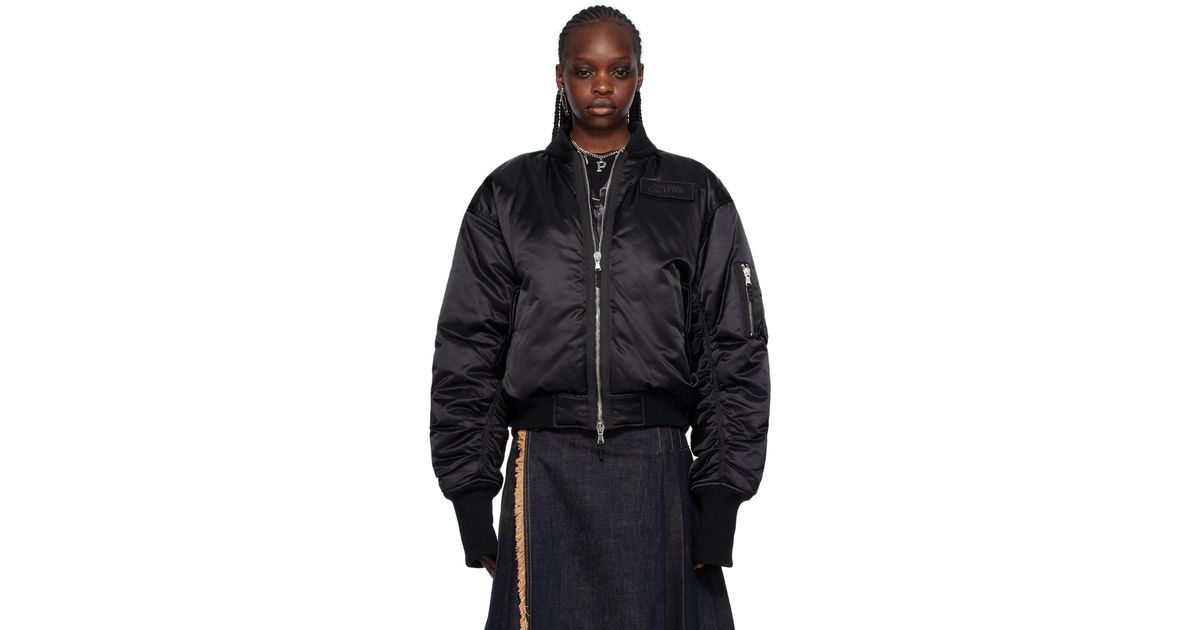 Jean Paul Gaultier ロゴパッチ ボンバージャケット ブラック | Lyst Jean Paul Gaultier ロゴパッチ ボンバージャケット ブラック | Lyst
