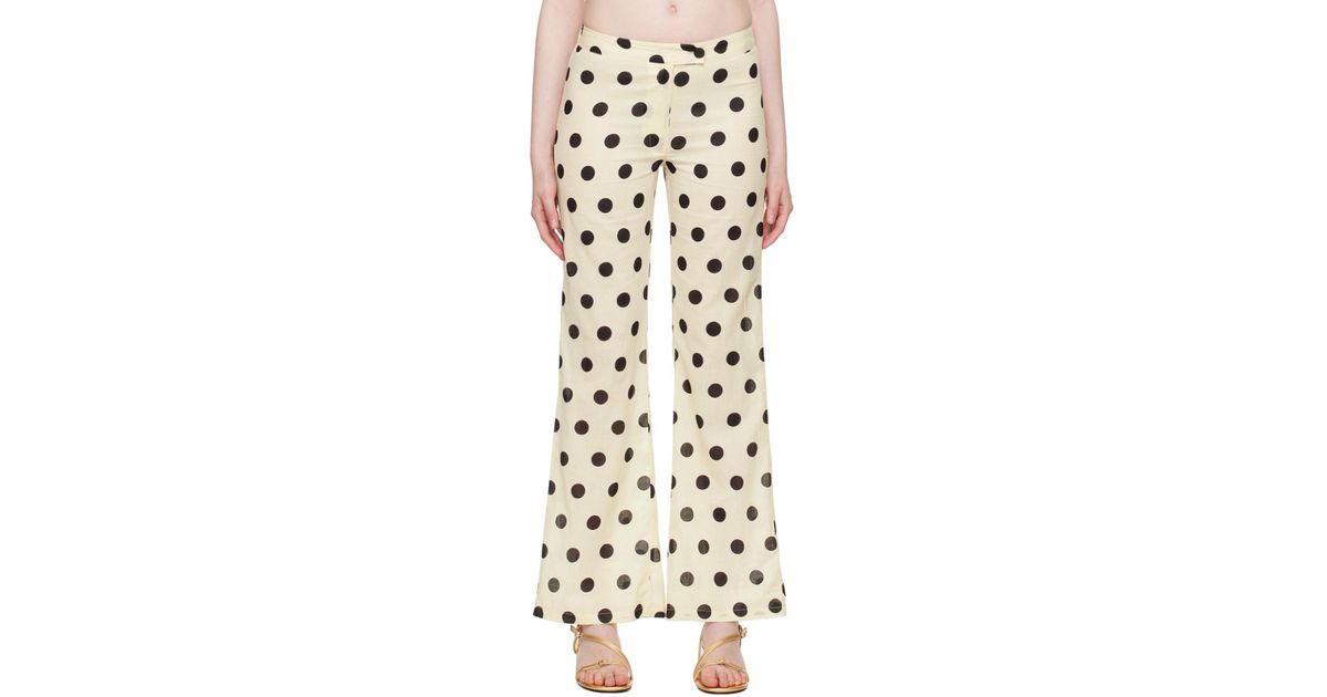 GIMAGUAS Off- Disco Trousers in Natural | Lyst