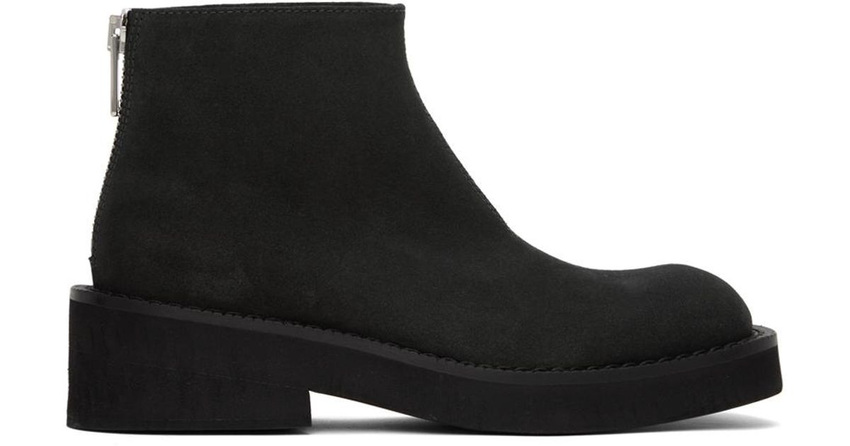 メンズ MM6 by Maison Martin Margiela グレー ジップ ブーツ メンズ MM6 by Maison Martin Margiela グレー ジップ ブーツ