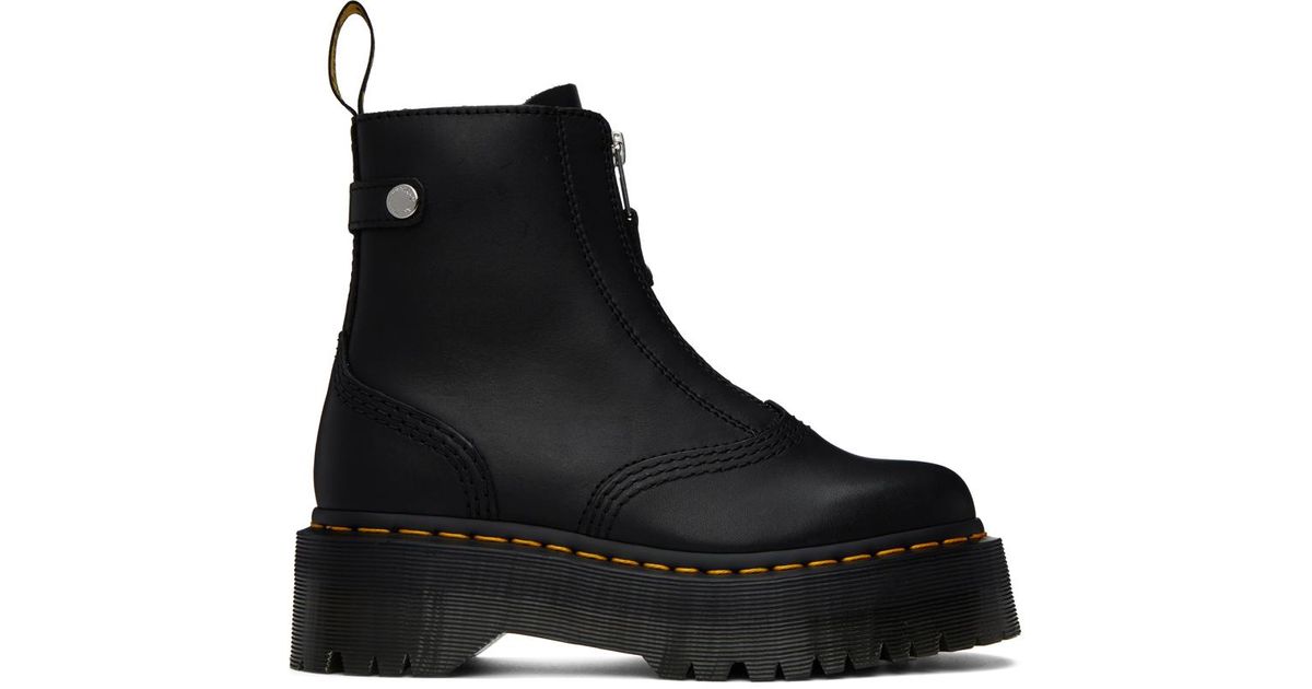 Dr. Martens Jetta Sendal Leather Boot in Black Lyst UK