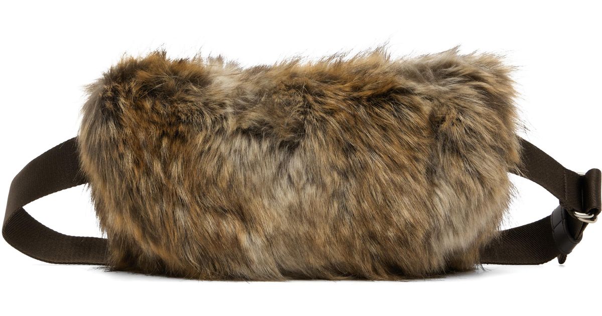 MM6 by Maison Martin Margiela ブラウン フェイクファー ベルト