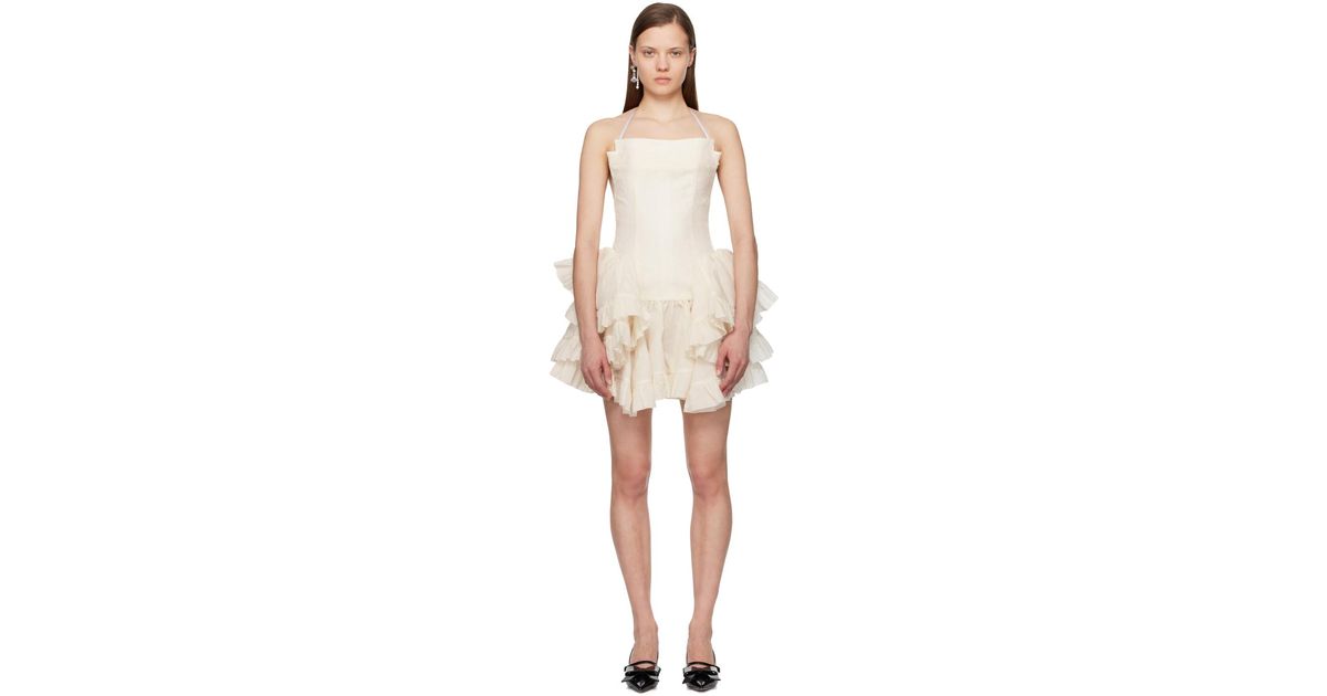 【関税込み】Shushu/Tong ホワイト ラッフル ミニドレス shushutong--Ruffled-Minidress.jpeg