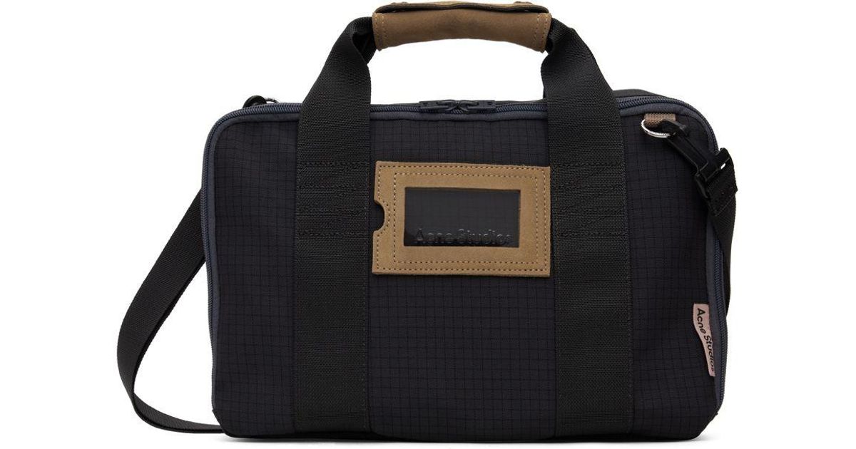 Acne Studios Black Nylon Messenger Bag for Men Lyst