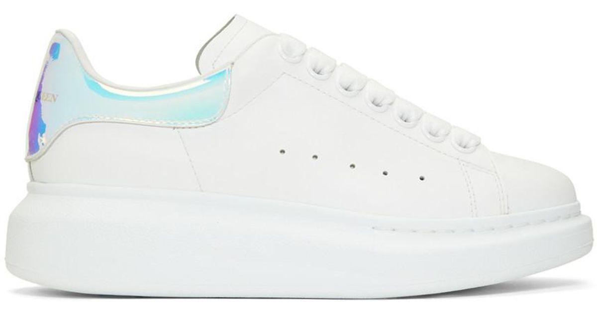 Alexander McQueen White Holographic Oversized Sneakers | Lyst UK