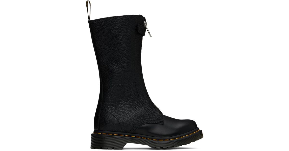 Dr. Martens 1B99 Front Zip Boots in Black | Lyst