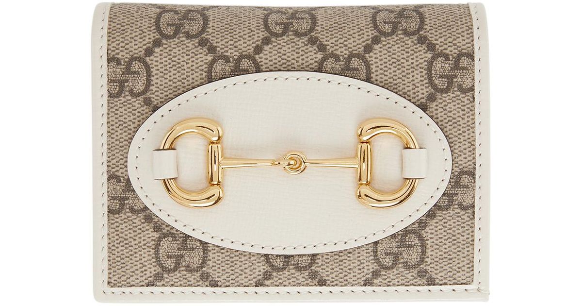 Gucci Canvas gg ' 1955' Horsebit Card Holder Wallet Lyst
