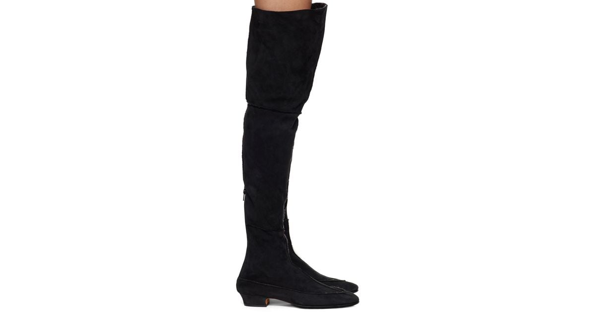 The Row Awar 25 Cuissarde Tall Boots in Black | Lyst