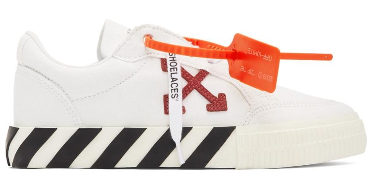 Baskets Sneakers Off White Vulcanized Low - Couleur Black Purple - Taille EUR 43 - Neuf Avec Boîte - Virgil Abloh