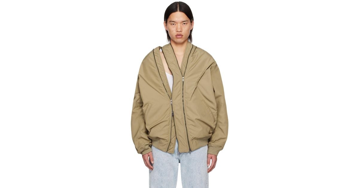 y-project-DARKBEIGE-Double-Zip