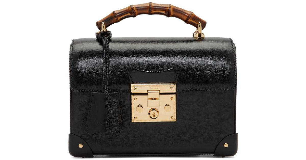 ショルダーバッグ・ポシェット Padlock Small Bamboo Black Shoulder Bag Gucci Padlock Small Bamboo Black Shoulder Bag - Runway Catalog