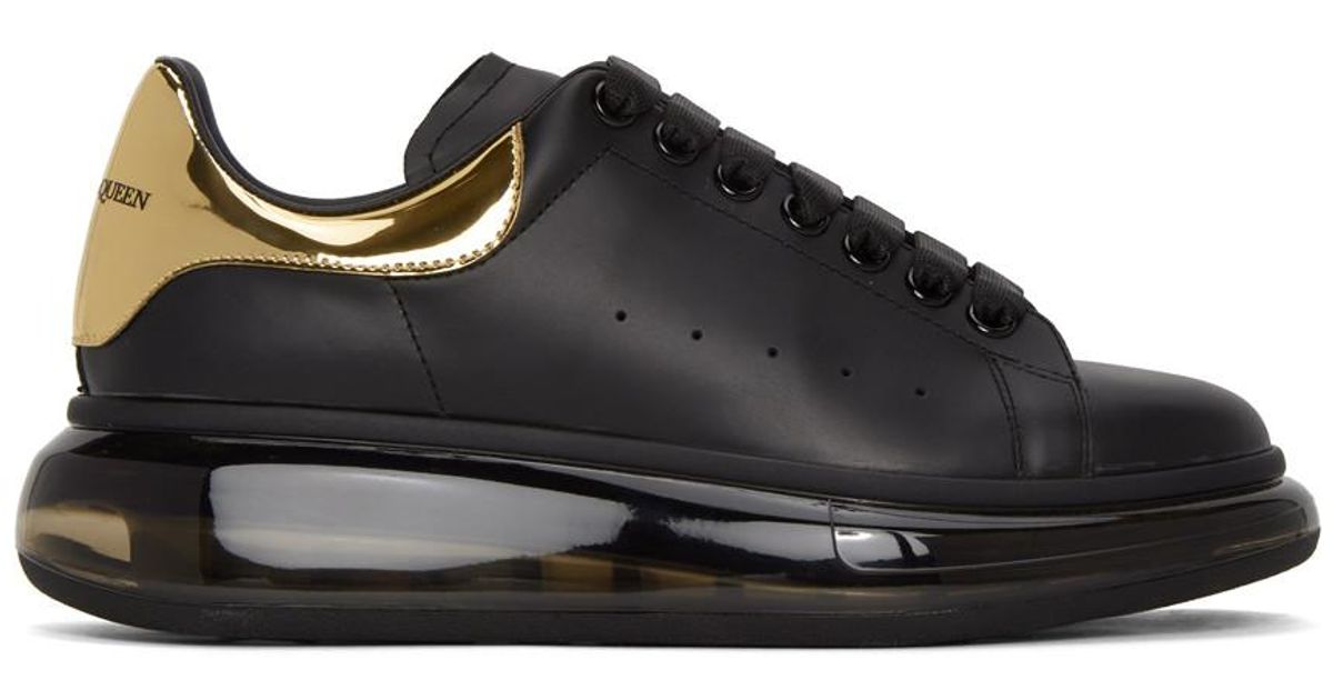 alexander mcqueen sneakers black and gold