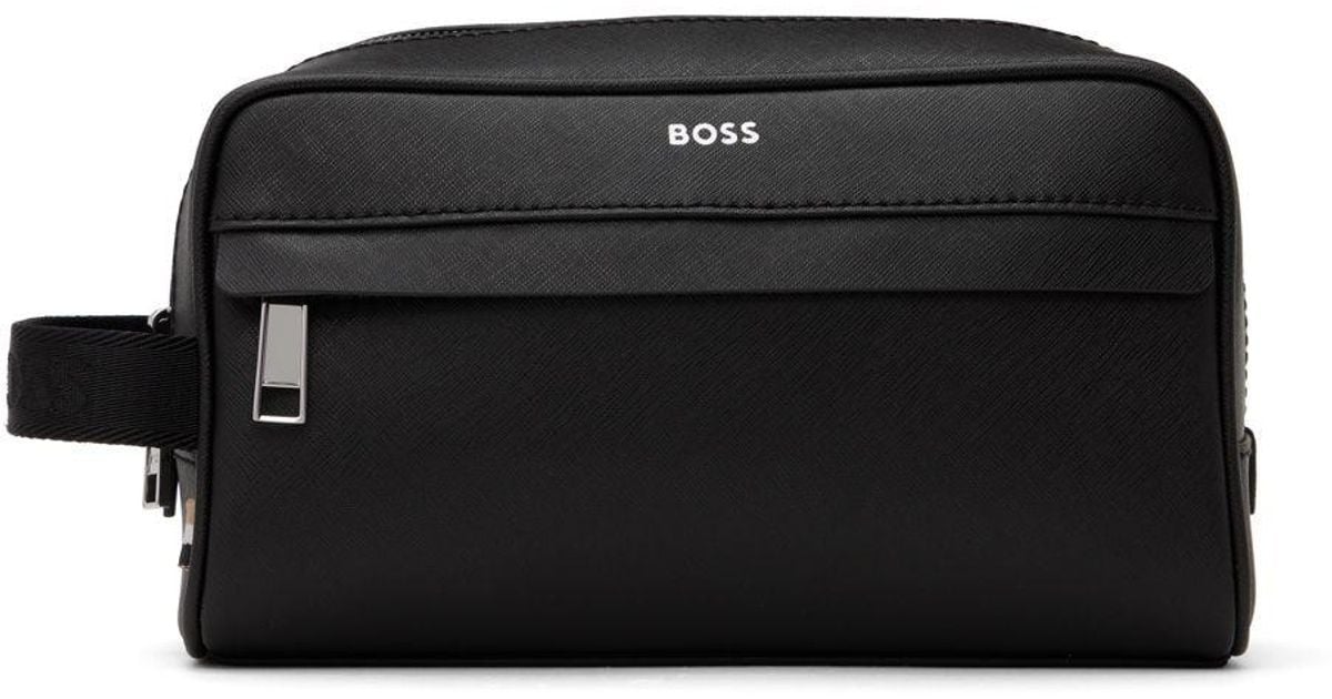 BOSS by HUGO BOSS Black Washbag Pouch for Men Lyst