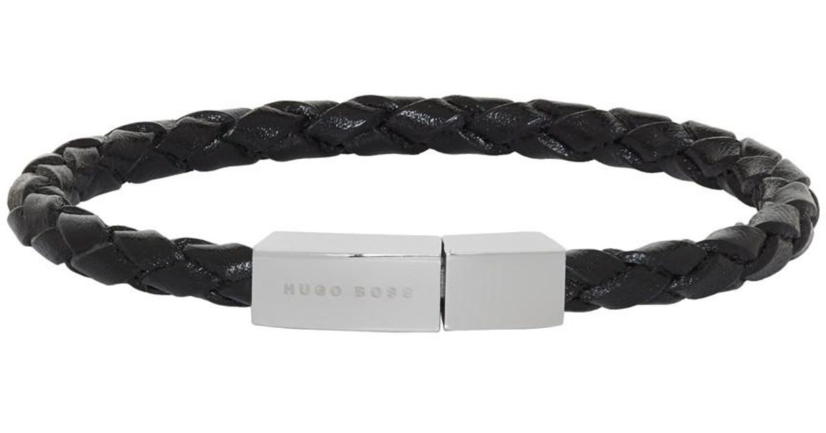 hugo boss leather bracelet