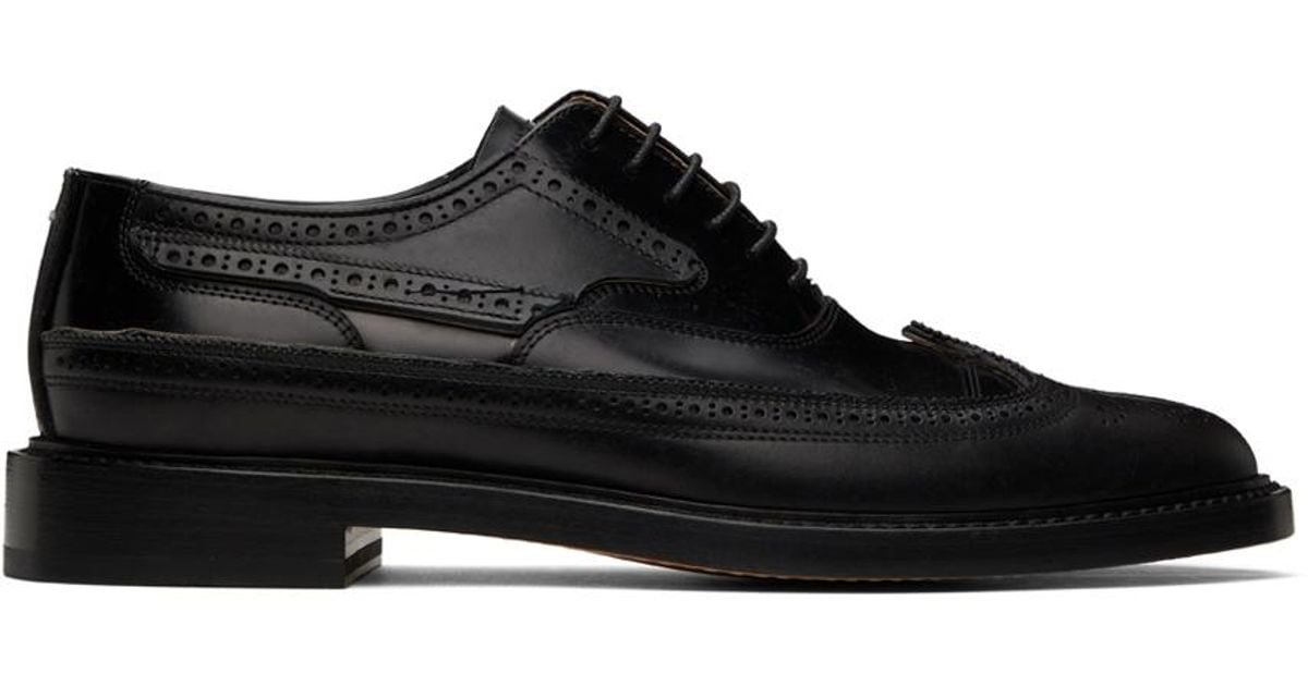 【Maison Margiela】 ブラックTabiレースアップオックスフォード 27cm 新品 メゾンマルジェラ Tabi タビ レースアップ シューズ