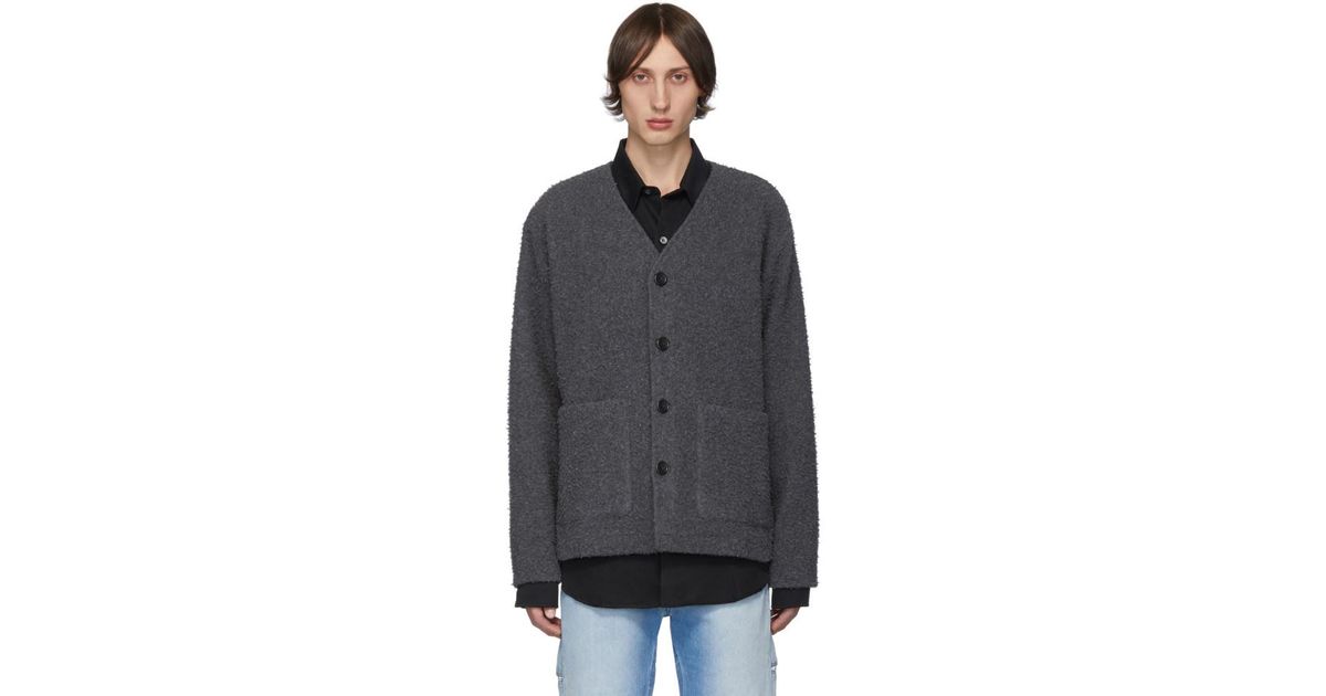 our legacy cardigan shaggy grey