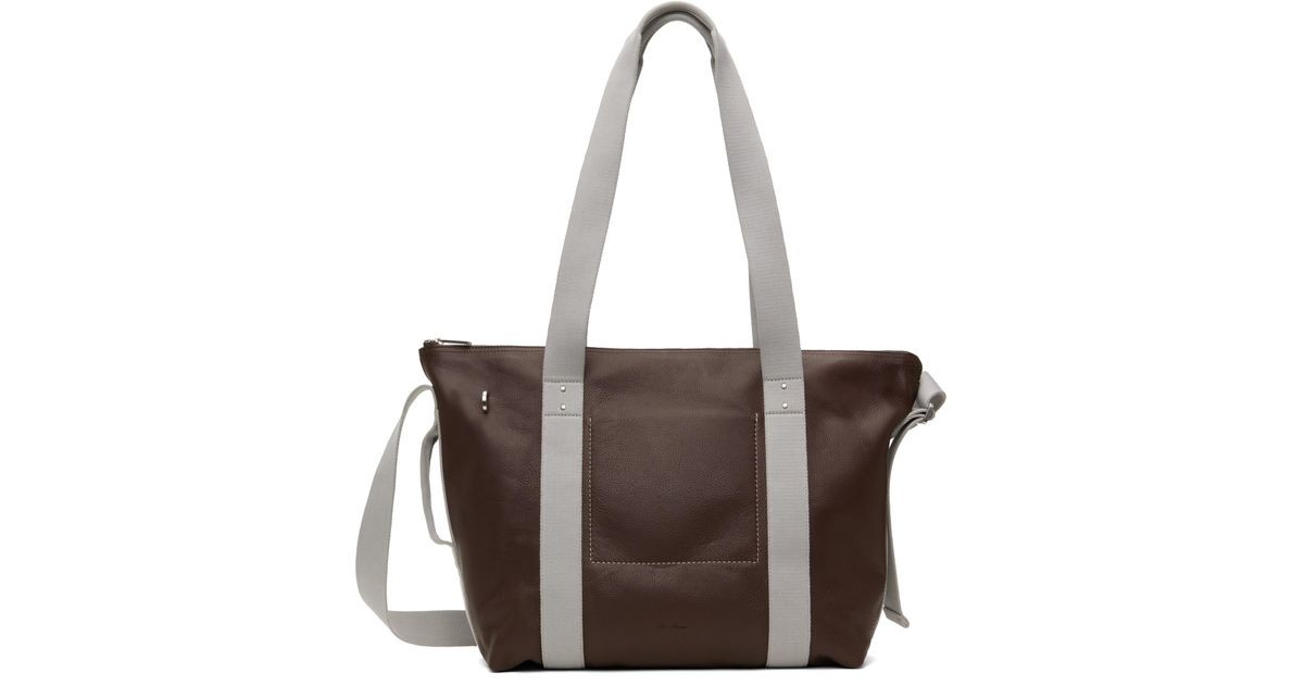 【Rick Owens】ブラウン Hollywood Trolley トートバッグ Rick Owens ブラウン Hollywood Trolley トートバッグ ブラウン
