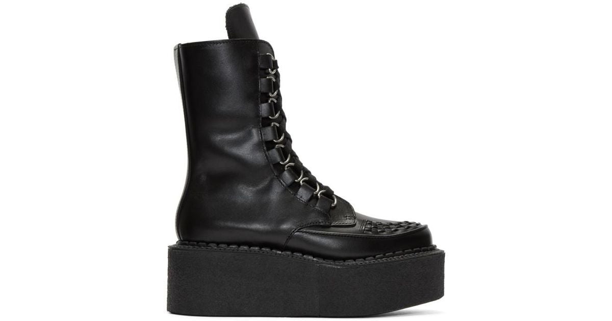 Junya Watanabe Black Platform Creeper Boots | Lyst