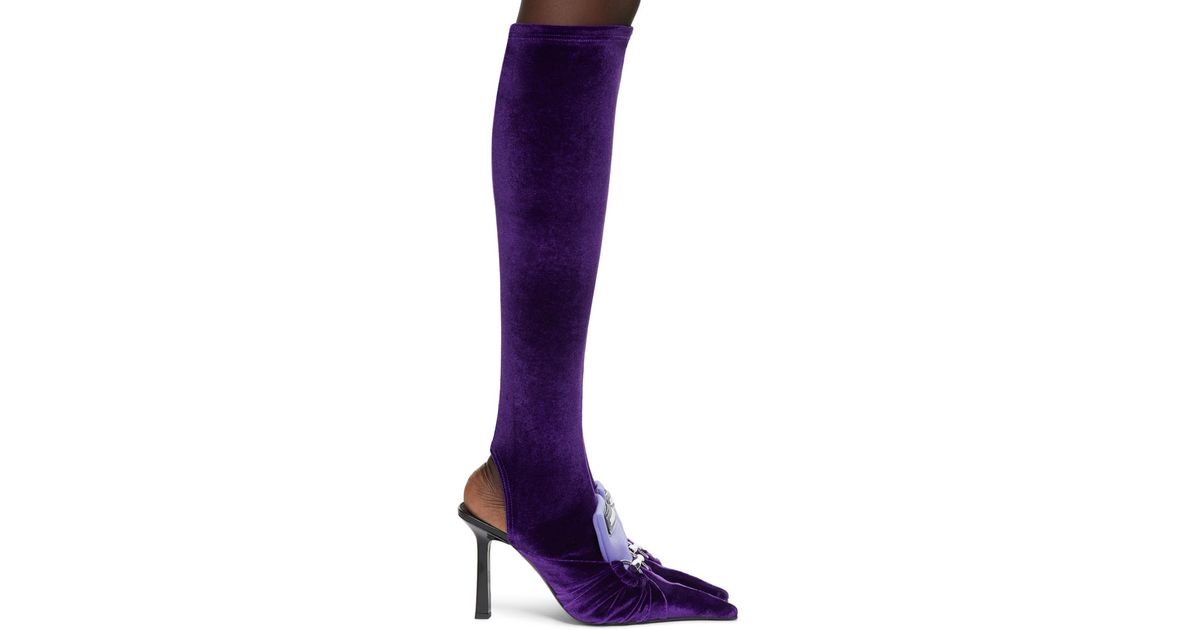 Ancuta Sarca Velvet J2 Sock Tall Boots in Violet (Purple) - Lyst