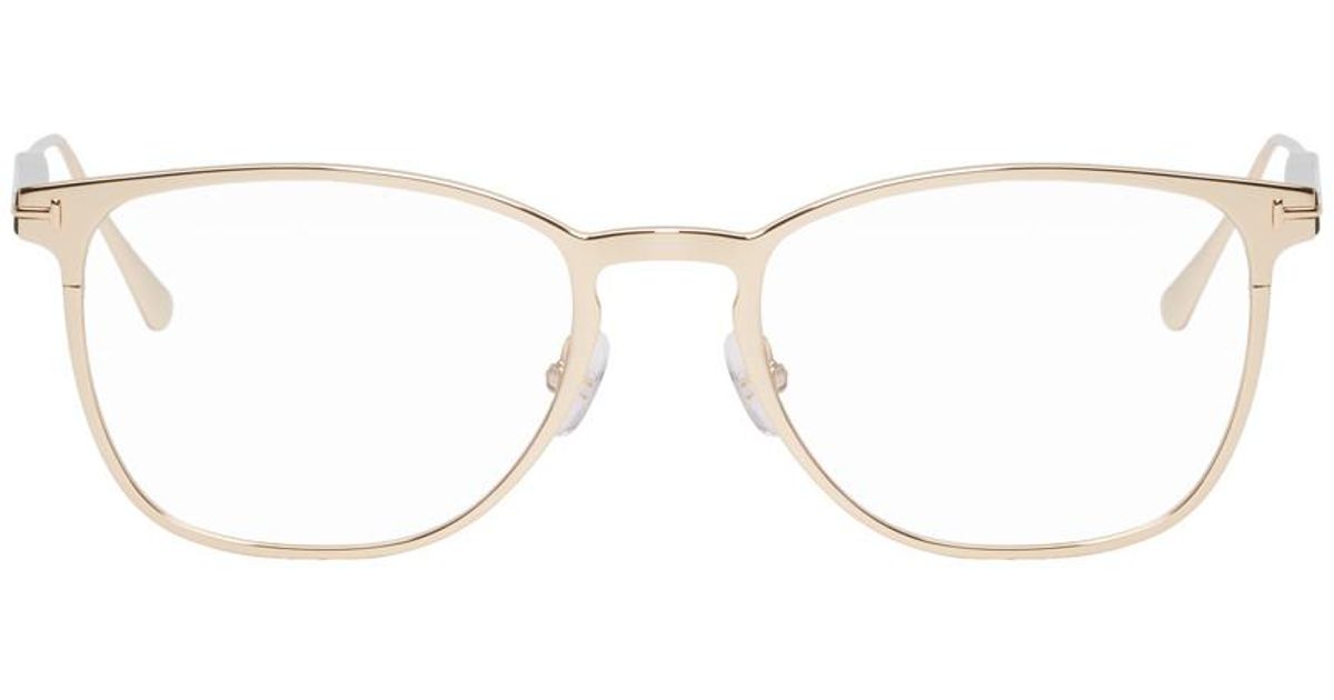 Tom Ford Rubber Gold Titanium Tf-5483 Glasses for Men - Lyst