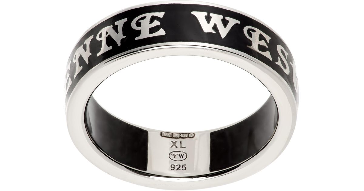 Vivienne Westwood Conduit Street Ring in Black for Men | Lyst UK
