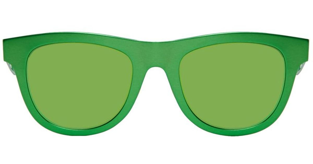 BOTTEGA VENETA: sunglasses in acetate - Green  Bottega Veneta sunglasses  744636 VBL80 online at