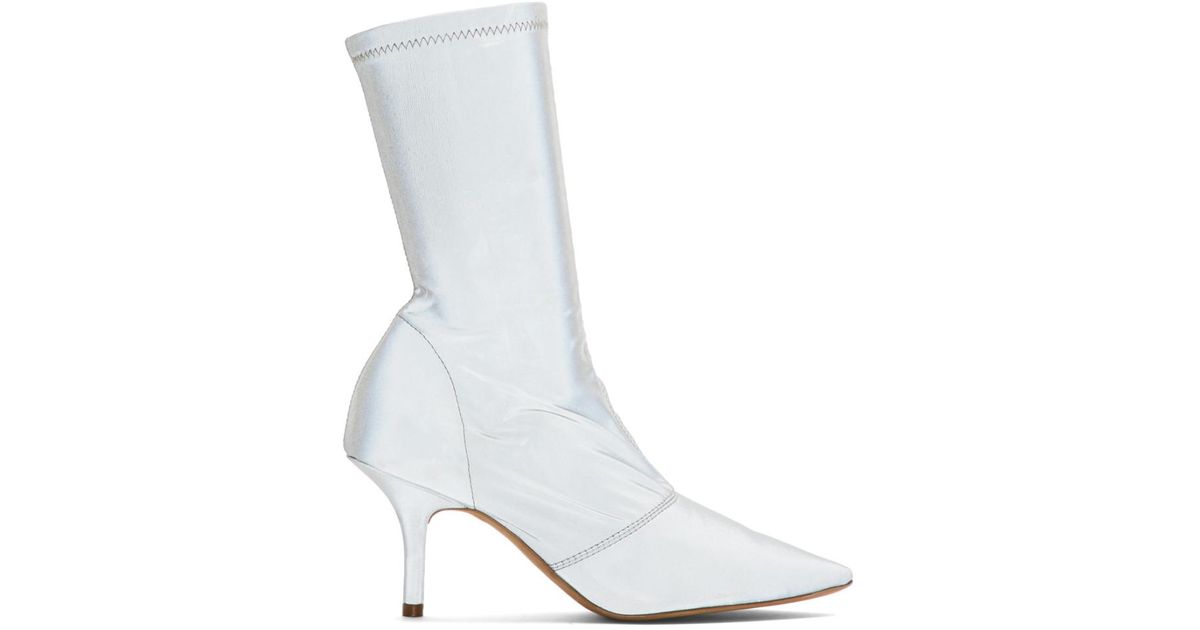 grey reflective neoprene heeled sock boot