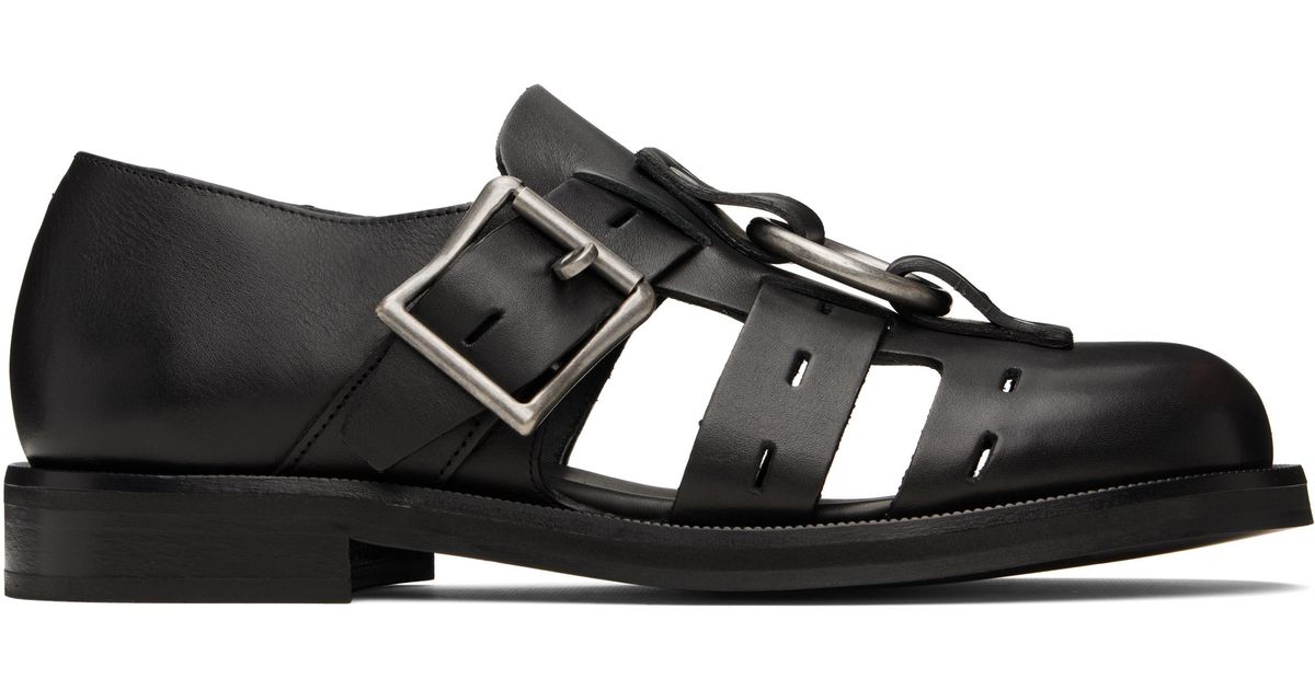 Martine Rose Bondage Belt Sandals in Black for Men | Lyst