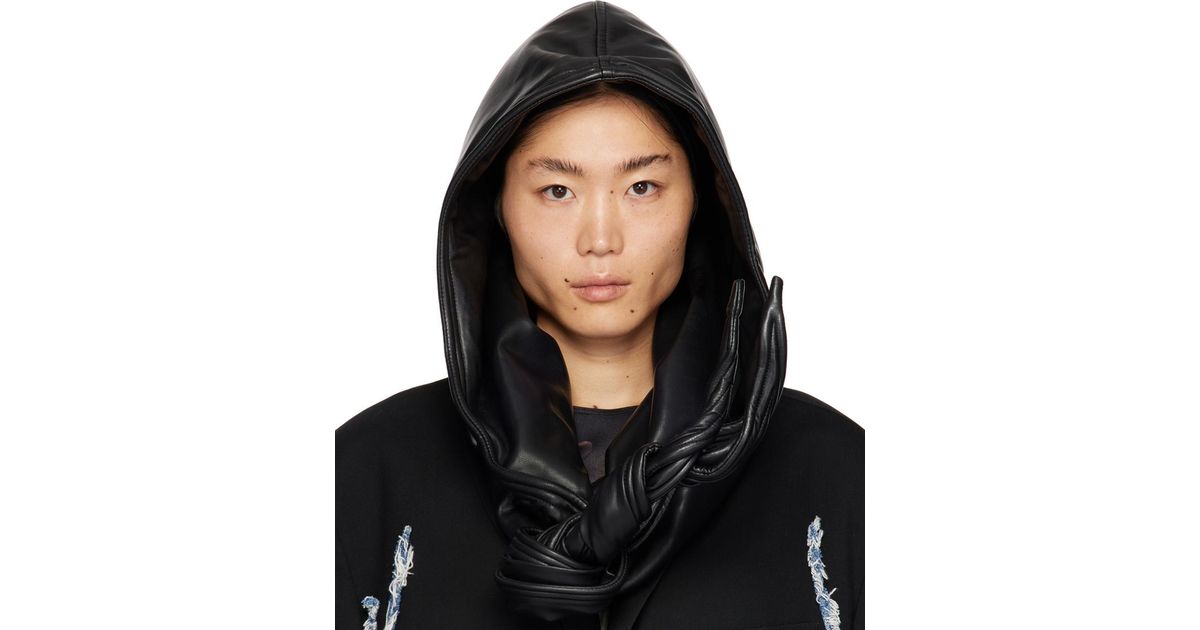 Y/Project Black Wire Leather Hood Y/Project