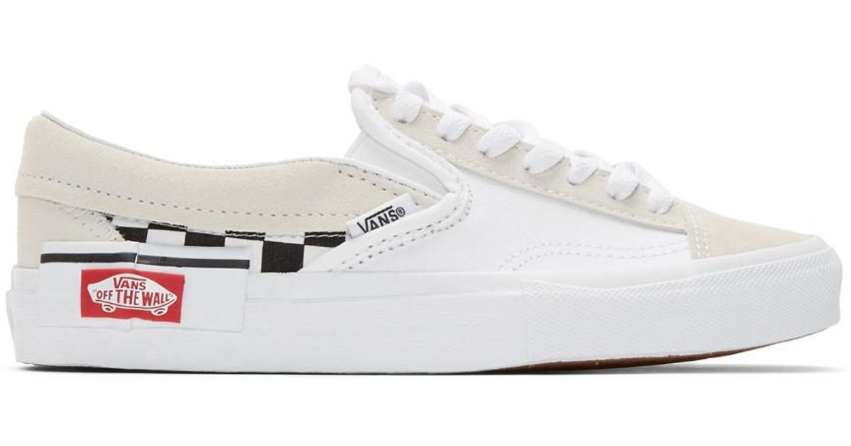 vans slip on checkerboard dames