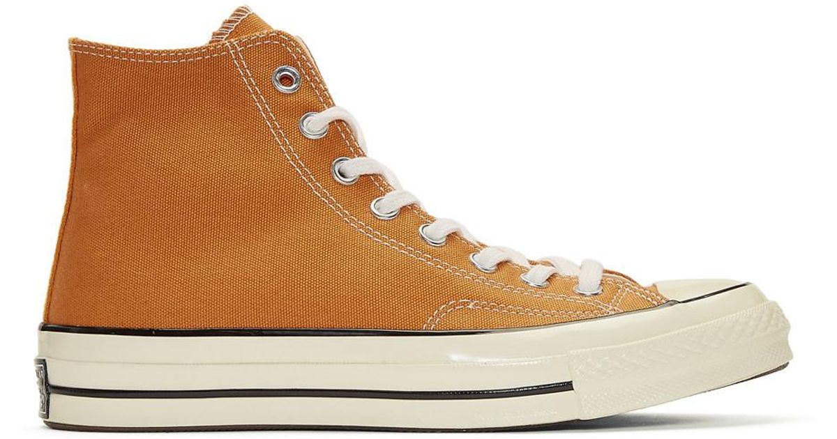 Converse Orange Chuck Taylor Canvas Vintage High-top Sneakers for Men - Lyst
