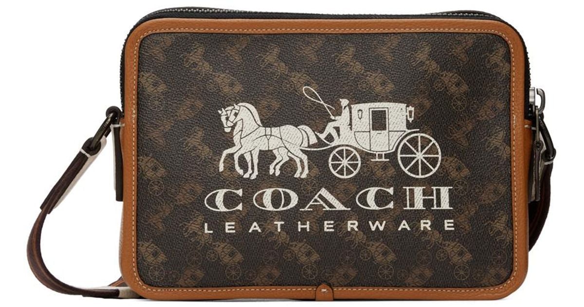 COACH Canvas Charter Crossbody 24 Messenger Bag in Black for Men Lyst