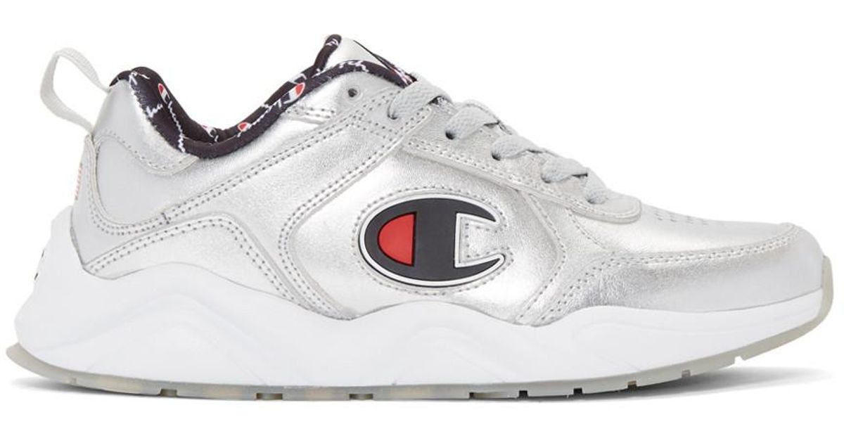 silver champion sneakers