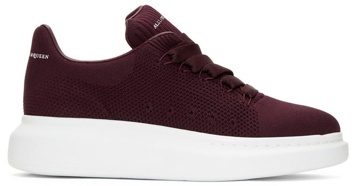 burgundy alexander mcqueen sneakers