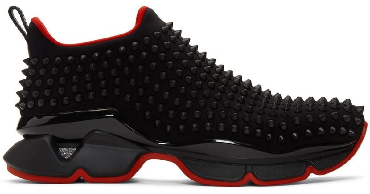 louboutin spike sock sneaker