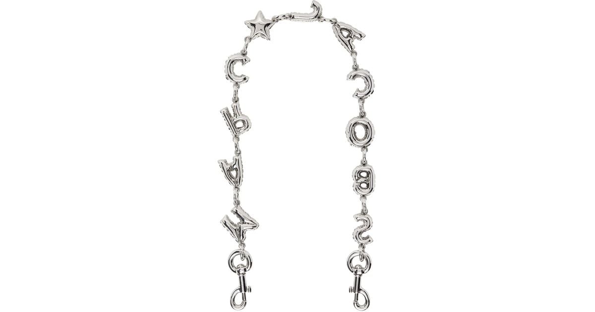 Marc Jacobs the Bubble Chain Shoulder Strap in White Lyst Canada