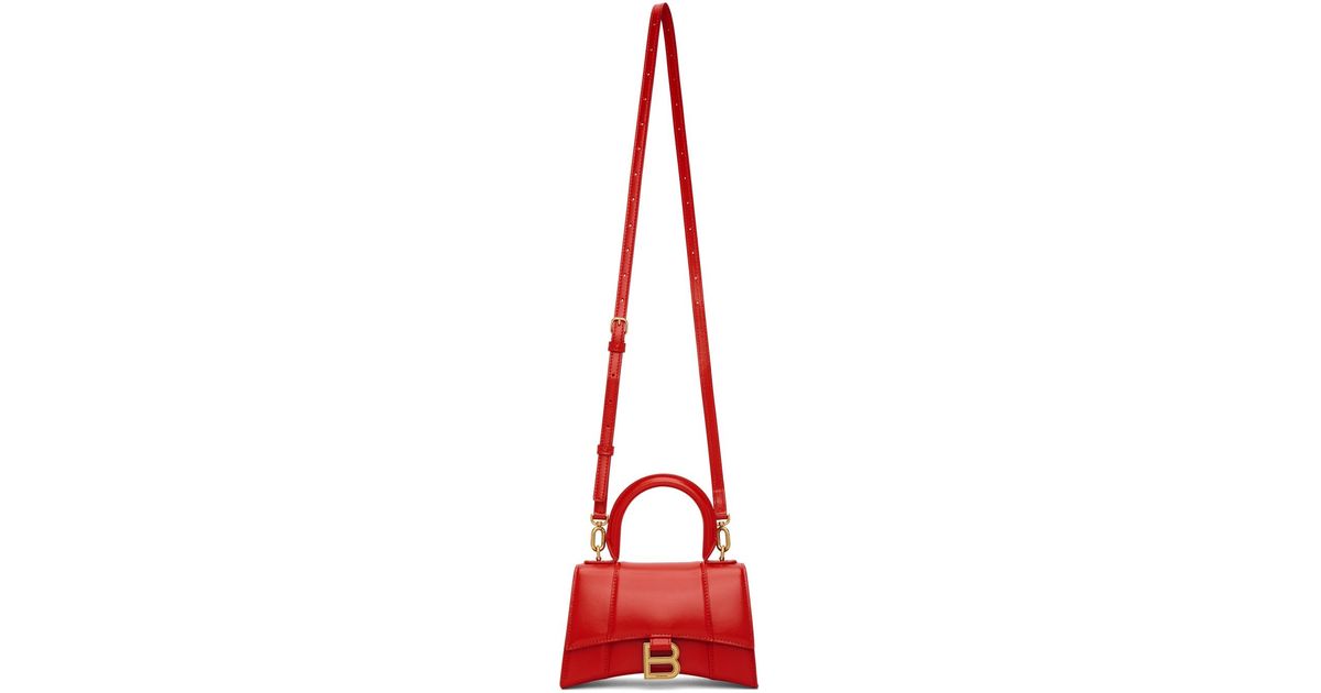 red balenciaga hourglass bag