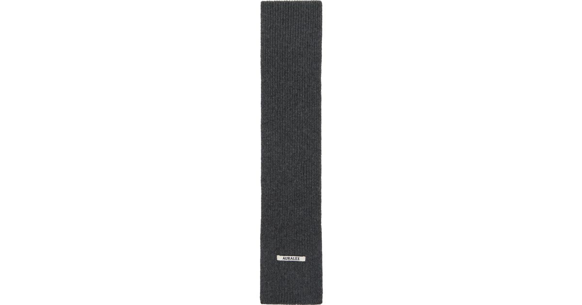 AURALEE Light Cashmere Knit Stole in Black for Men | Lyst Australia