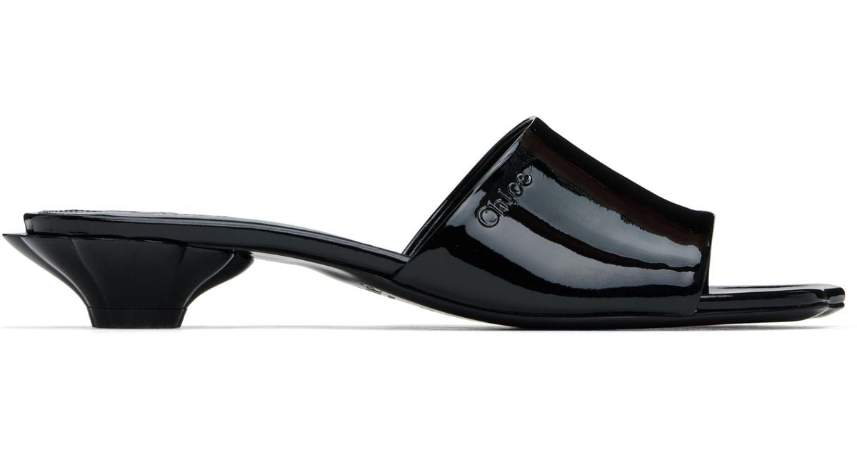 サンダル・ミュール Chloe' FLOWER SANDALS Chloé Flower Sandals Mule in Black | Chloé US