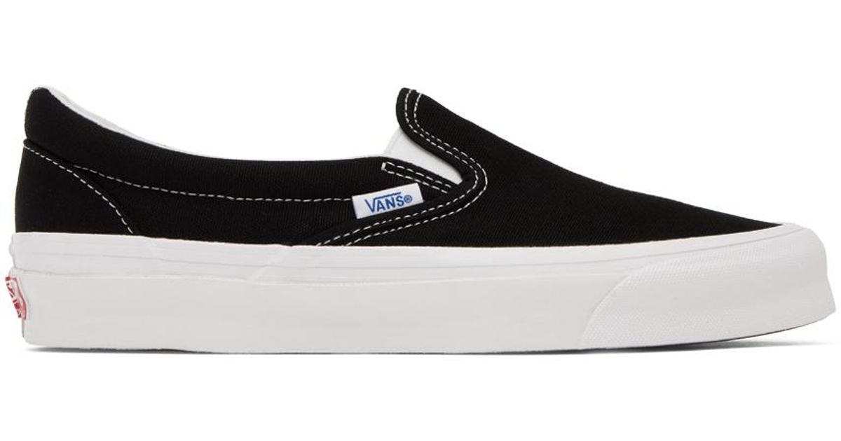 Vans Canvas Og Classic Slip-on Lx Sneakers in Black for Men | Lyst UK