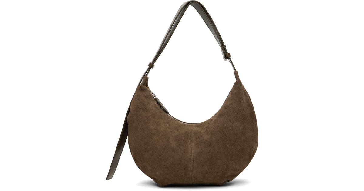 NOTHING WRITTEN Ht Suede Shoulder Bag in Brown | Lyst
