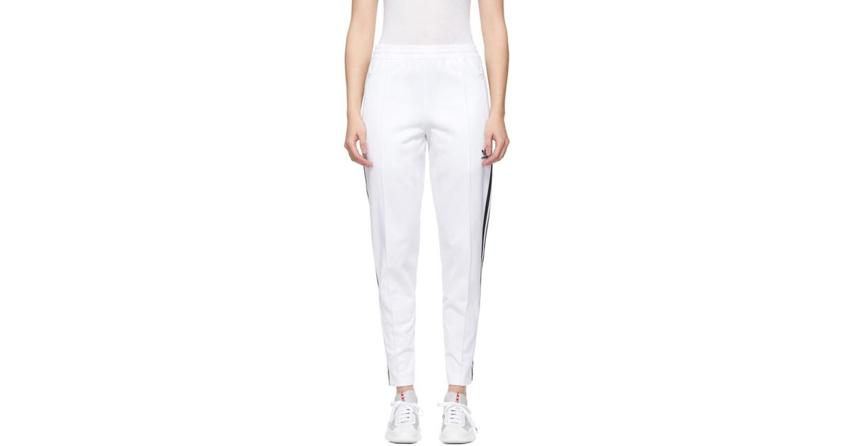 adidas beckenbauer track pants white
