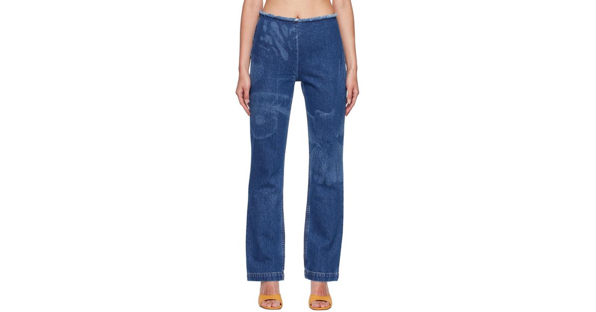 Womens Clothing Jeans Straight-leg jeans Paloma Wool Denim Vida Jeans in Blue 