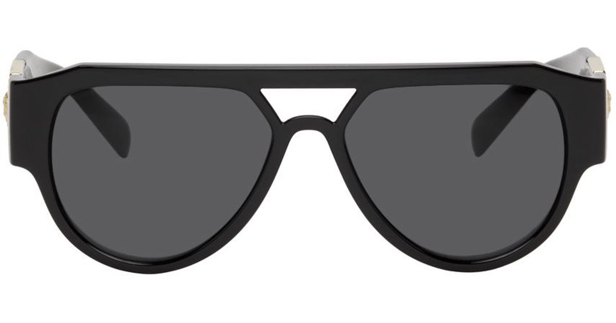 Versace Medusa Stud Sunglasses in Black for Men | Lyst